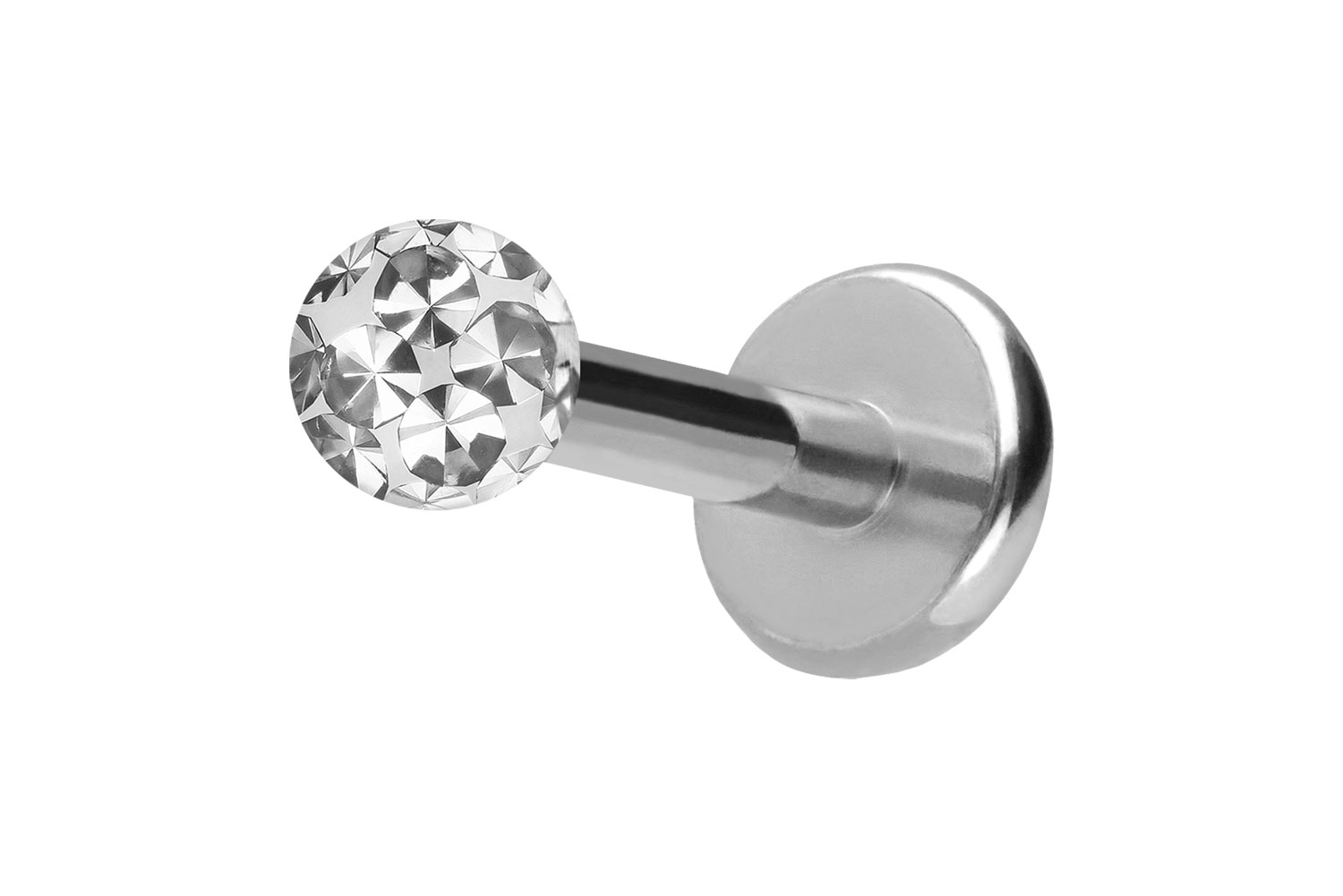 Titan Labret Piercing mit Push Fit EPOXY-KUGEL